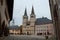 Schlossplatz Castle Square Berchtesgaden with church, Germany.