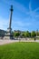 Schlossplatz (Castle square) with Fountains in Stuttgart City, Germany