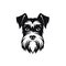 Schnauzer Icon, Dog Black Silhouette, Puppy Pictogram, Pet Outline, Schnauzer Symbol Isolated