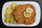 Schnitzel Classisc Viennese Veal Cutlet with potatoes