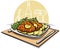 Schnitzel cutlet with boiled potato