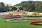 Schoenbrunn Palace Garden Gloriette and the fountain in Vienna, Austria