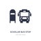 scholar bus stop icon on white background. Simple element illustration from Transport concept