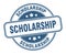 scholarship stamp. scholarship round grunge sign.