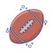 School american football ball detail style icon