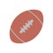 School american football ball flat style icon