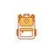 School bag color line icon. Urban backpack for teens and adults.