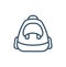 School bag icon, carry bag icon simple vector illustration