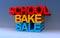 School bake sale on blue