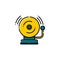 School Bell Lineal Icon - Back to school icon