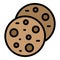 School biscuits icon vector flat