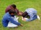 School boys enjoying in the park