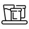 School breakfast icon, outline style