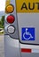 School bus back with wheelchair pictogram, Rio