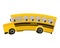 School bus color yellow isolated icon