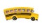 School bus color yellow with students