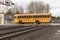 School Bus Crossing Train Tracks