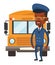 School bus driver vector illustration.