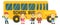 School bus with happy kids standing. Yellow children transport