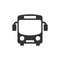 School bus icon in flat style. Autobus vector illustration on white isolated background. Coach transport business concept