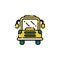 School Bus Lineal Icon - Back to school icon