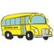 School Bus Transport Wheels Windows Yellow Isolated