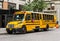 School Bus waiting in Fifth Avenue. New York City. USA
