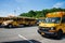 School buses parked in a parking lot at White Plains, NY 5