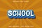 School Cartoon Emboss Editable Text Effect