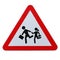 School Children Crossing Sign (With Clipping Path)