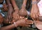 School children and new friendship bracelets.