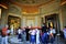 School children with red beanies at the Louvre