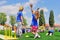 School children on sports day