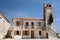 The school and the cyprus tree. Vuno. Vlore county. Albania