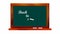 School dark green chalkboard on white background with the words Back to school