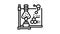 school discipline chemistry line icon animation