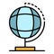 School earth globe icon color outline vector