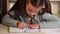 school education handwriting practice girl pupil