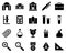 School and Education Icons set. degree square, drafting, geometry tool