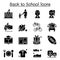 School, education, learning, back to school icon set