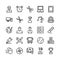 School and Education Line Vector Icons 3