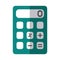 School education maths calculator financial flat icon with shadow