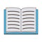 School education open book lesson line and fill style icon