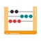 School education supply abacus arithmetic flat style icon