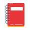 School education supply notebook learn flat style icon