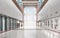 School entrance with high ceiling lobby