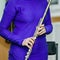 School girl with transversal flute