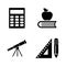 School Inventory. Simple Related Vector Icons