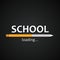 School loading bar with pencil - funny school pencil inscription template background