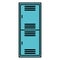 School locker metal isolated icon